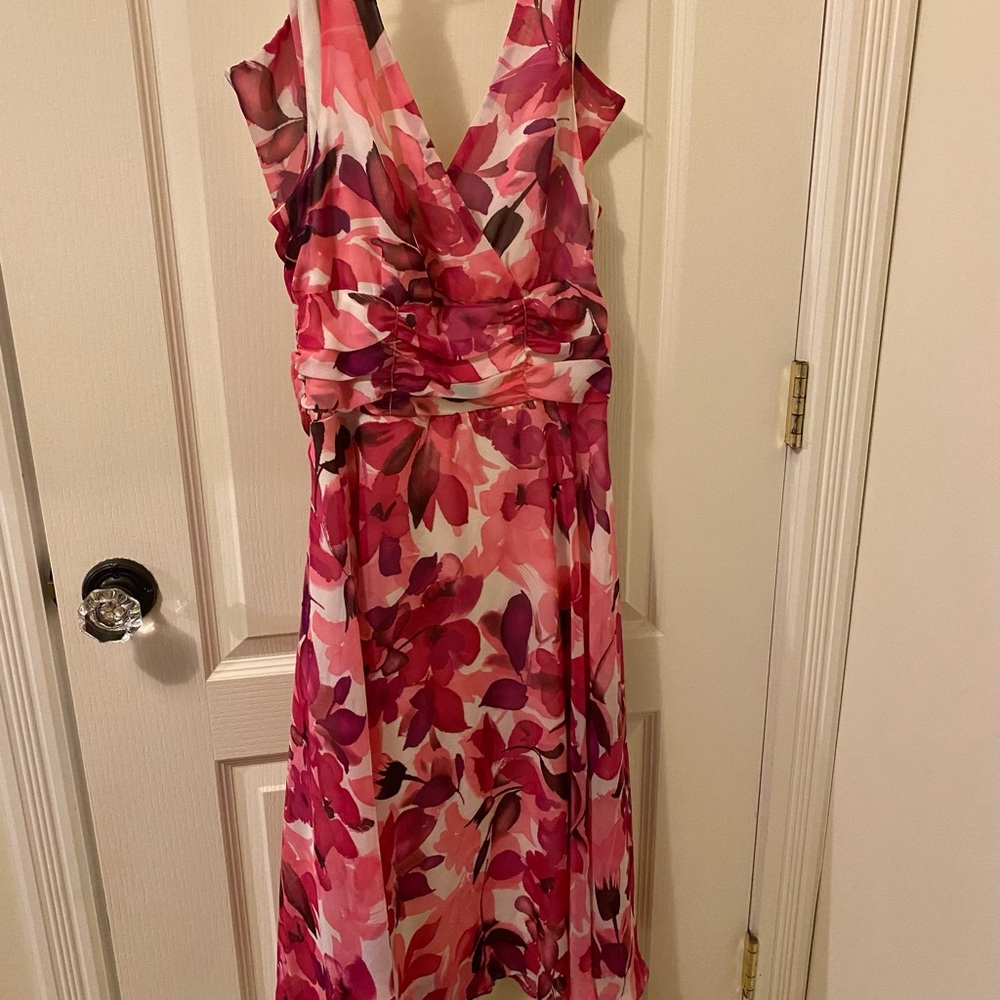 Floral Pink Sleeveless Dress